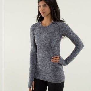 Lululemon Run Swiftly Tech Long Sleeve Heathered Cadet Blue 6 Small